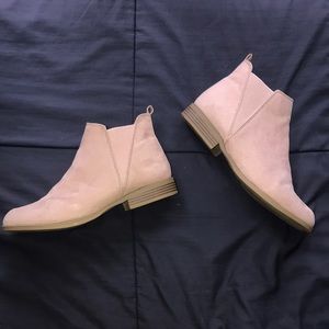 Blush Suede Chelsea Boots